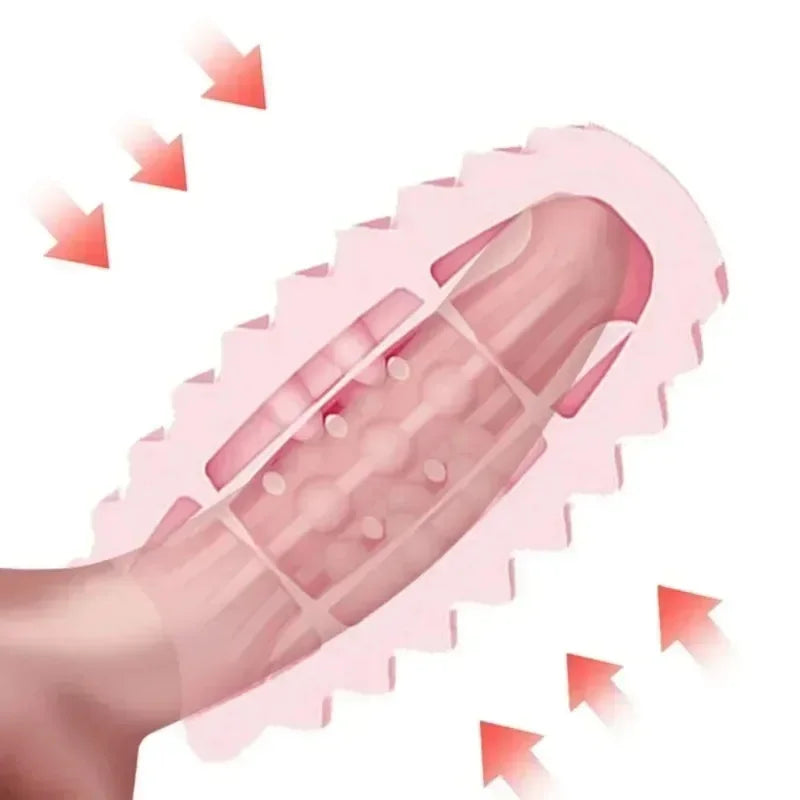 OneShot Masturbator™ Stretchable funny egg, stroking stimulation, Easy, quick release, no fuss.