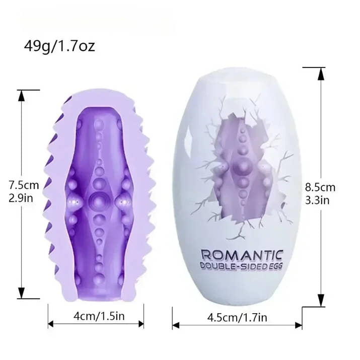 OneShot Masturbator™ Stretchable funny egg, stroking stimulation, Easy, quick release, no fuss.