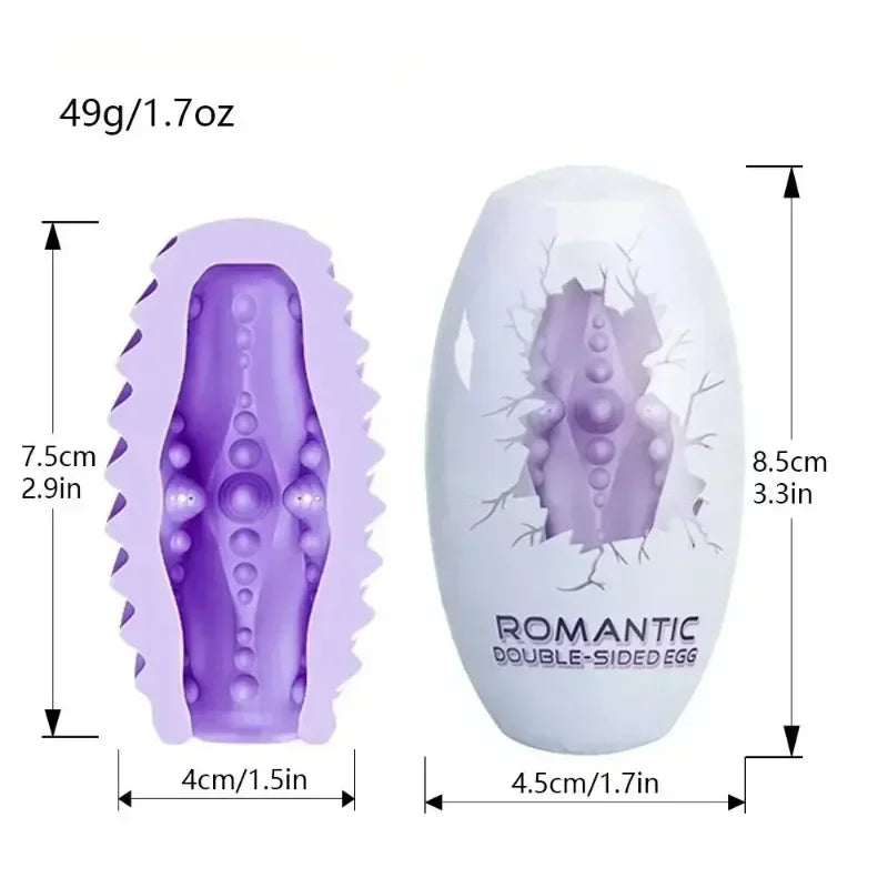 OneShot Masturbator™ Stretchable funny egg, stroking stimulation, Easy, quick release, no fuss.
