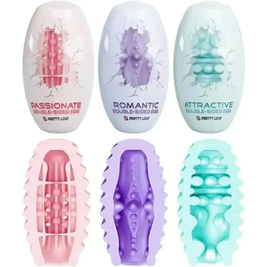 OneShot Masturbator™ Stretchable funny egg, stroking stimulation, Easy, quick release, no fuss.